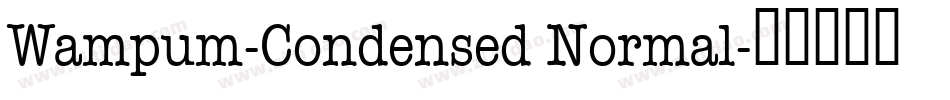 Wampum-Condensed Normal字体转换